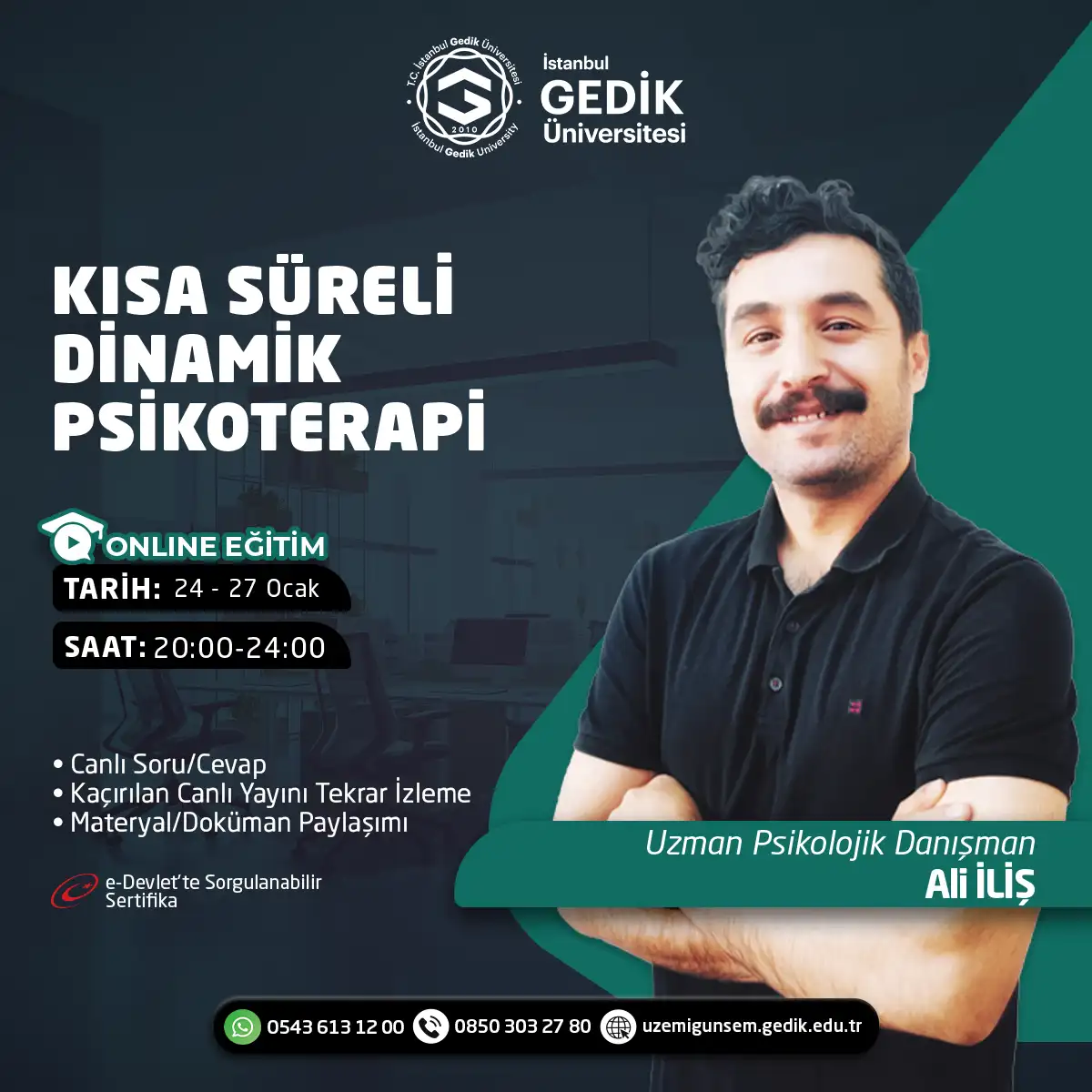 Kısa Süreli Dinamik Psikoterapi Sertifika Programı (CANLI)